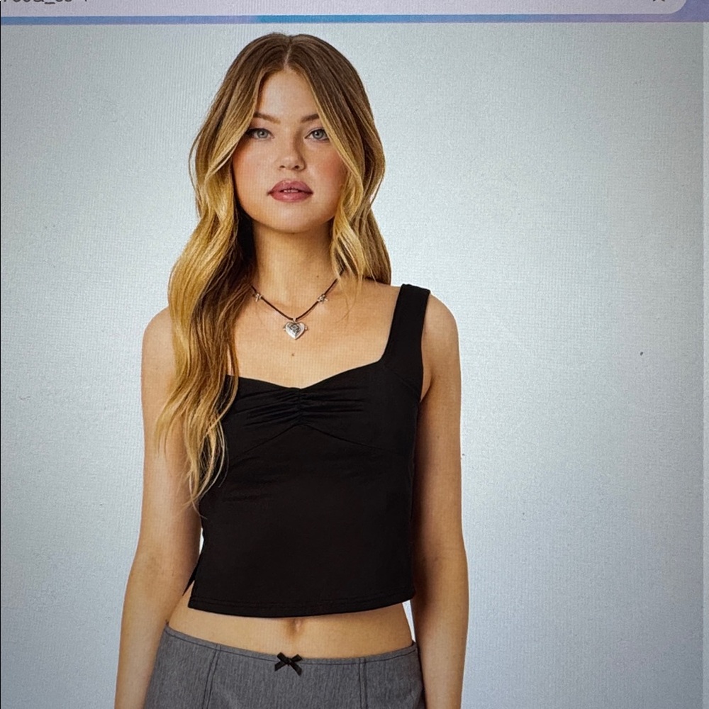 EDIKTED NEVER WORN black tank top with slits